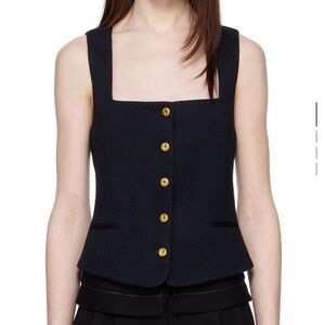 Rag & Bone Black Textured Vest